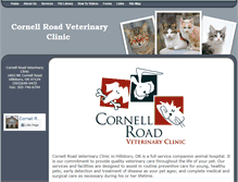 Tablet Screenshot of cornellroadveterinaryclinic.com